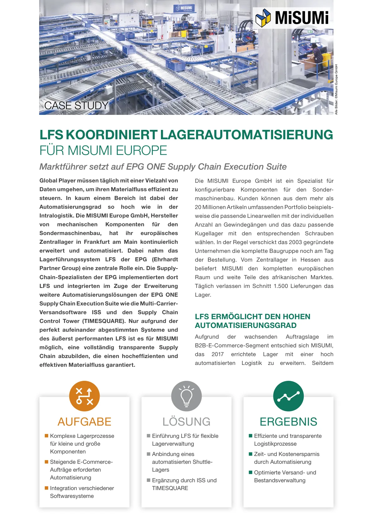EPG ONE LFS Case Study MISUMI