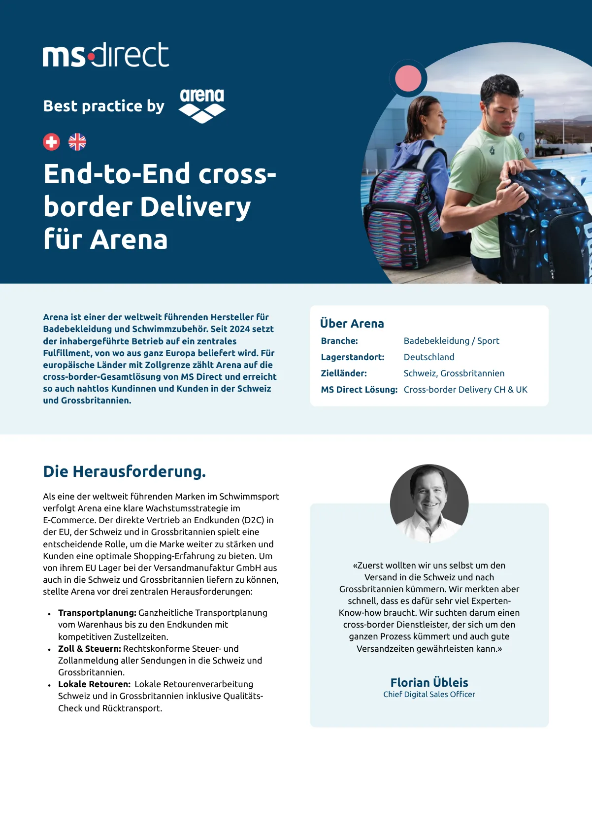 Arena: End-to-end Cross-border Delivery