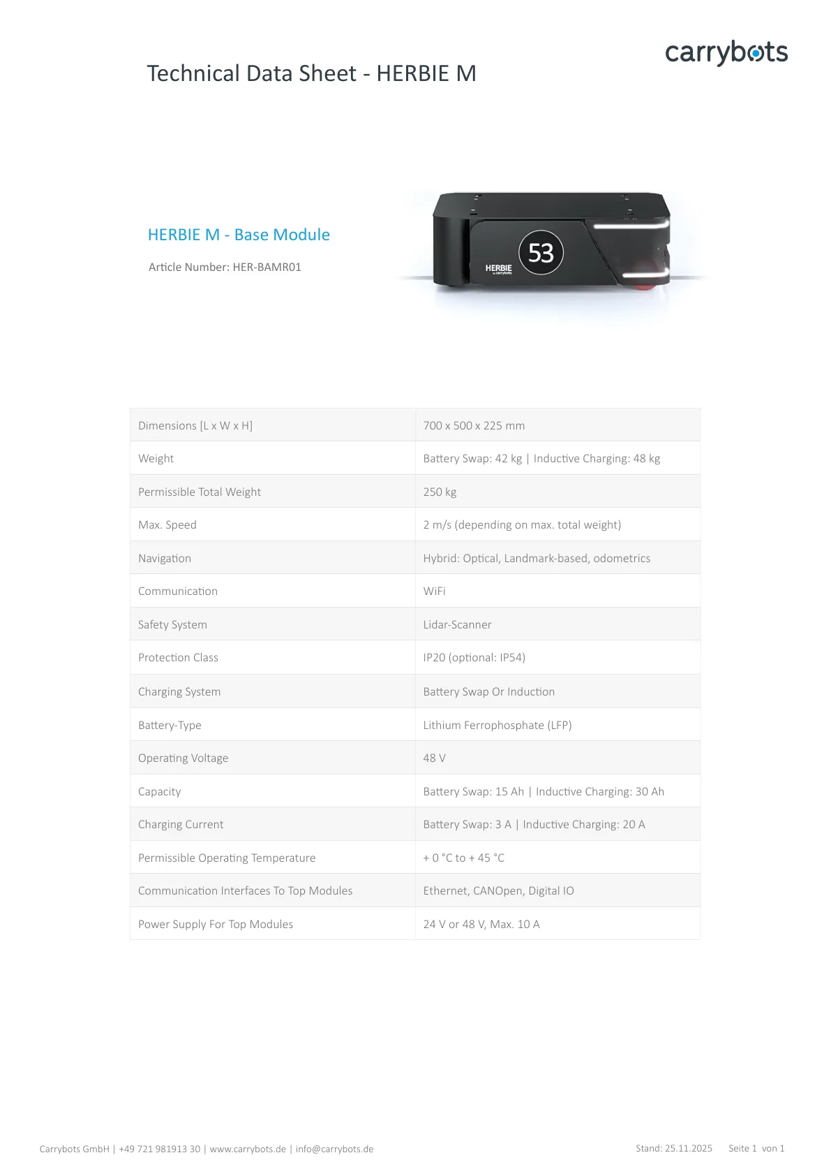 HERBIE M Datasheet en