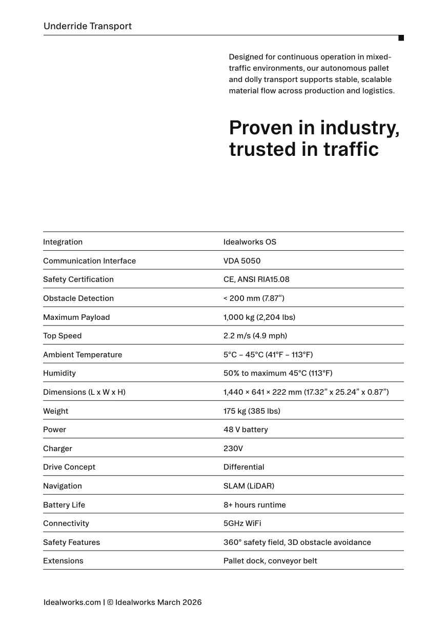 Fact Sheet Underride Transport