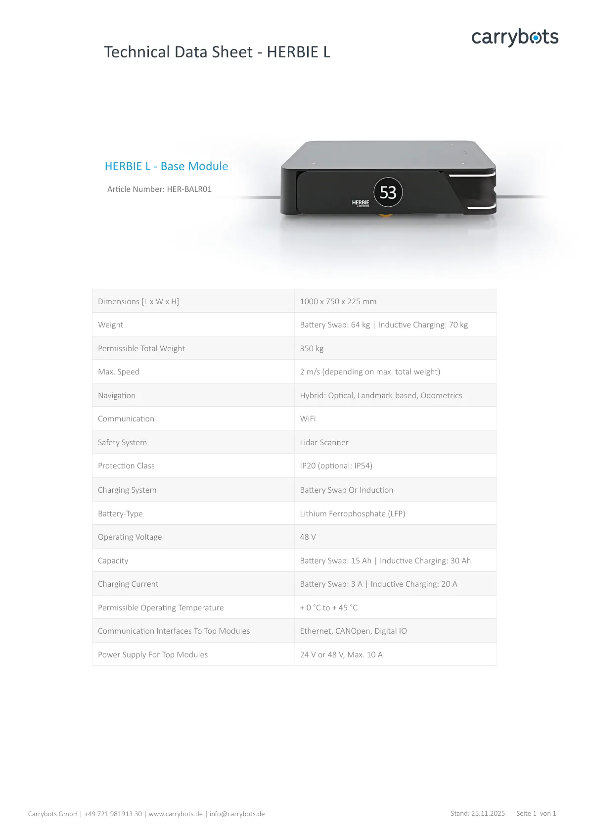 HERBIE L Datasheet en