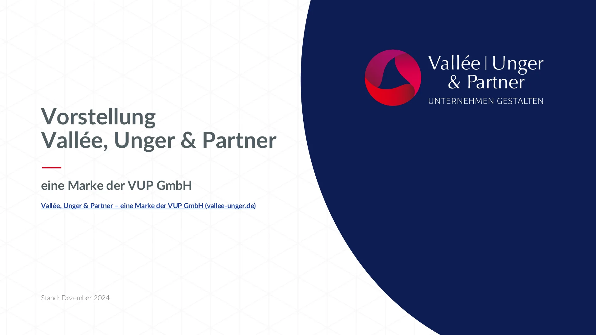 Vorstellung Vallée Unger Partner Logistik IT und Managementberatung