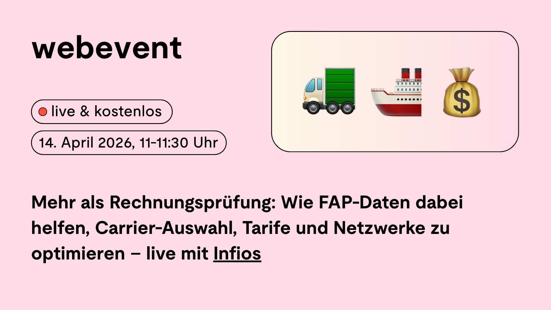 Beyond Invoice Auditing: How FAP Data Helps Optimize Carrier Selection, Rates, and Networks – Live with Infios